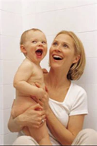 mom and baby