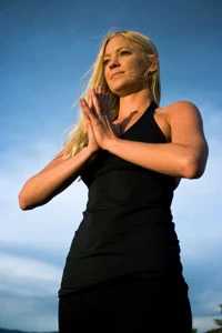 Woman focusing